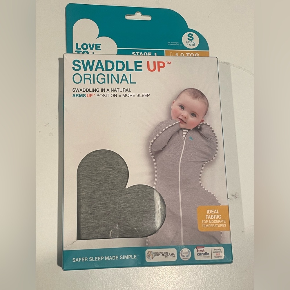 Love To Dream Swaddle UP, Gray, Small, 8-13 lbs, Better Sleep
